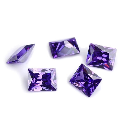 Fabrik Großhandel Edelstein Farbe Moissanit Rechteck 3A 5A Loose Kubik Zirkonia Steine 4ct Für Moissanit Ring