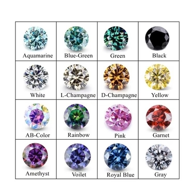 Gem Best Round Cut Dunkelgrüner Locker Mossanit Stein für Frauen Hochzeitsbänder Optische Spezialeffekte Farbspiele oder Feuer