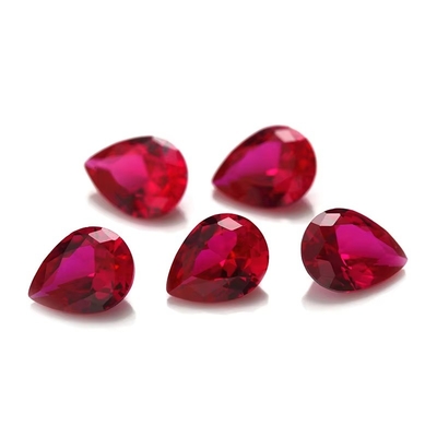Vintage-Stil Rubin Moissanit Synthetisches Korund Birnenform 2x3mm bis 10x14mm Locker Edelstein für Schmuckherstellung