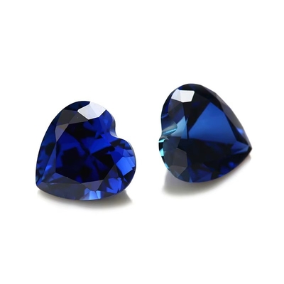 Edelsteine Locker Edelstein Herz geschnitten 3x3mm bis 10x10mm 33# 34# Blauer Saphir Synthetische Steine
