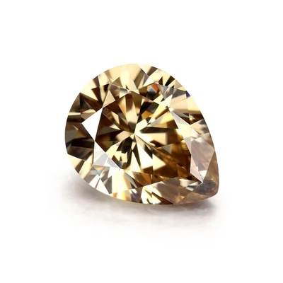 Synthetisches Korund Moissanit Diamant Hellgelb Champagner Birne Locker Moissanit Steine für den Ring