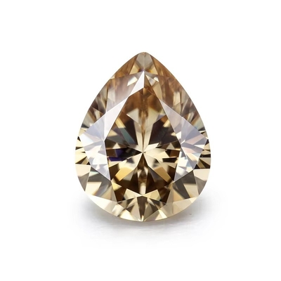 Synthetisches Korund Moissanit Diamant Hellgelb Champagner Birne Locker Moissanit Steine für den Ring