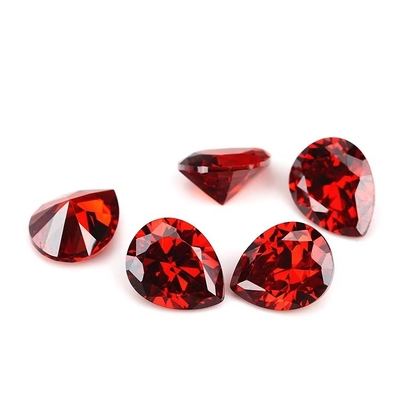 Vintage Moissanite Verlobungsringe Locker Edelsteine verschiedene Farben Birnenform 6x4mm Synthetische Kubik Zirkonia