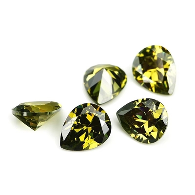 Vintage Moissanite Verlobungsringe Locker Edelsteine verschiedene Farben Birnenform 6x4mm Synthetische Kubik Zirkonia