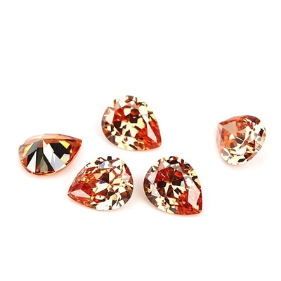 Vintage Moissanite Verlobungsringe Locker Edelsteine verschiedene Farben Birnenform 6x4mm Synthetische Kubik Zirkonia