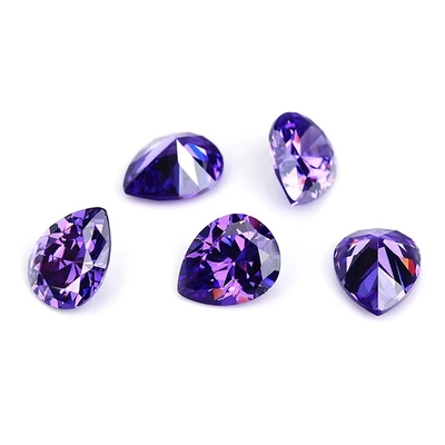 Vintage Moissanite Verlobungsringe Locker Edelsteine verschiedene Farben Birnenform 6x4mm Synthetische Kubik Zirkonia