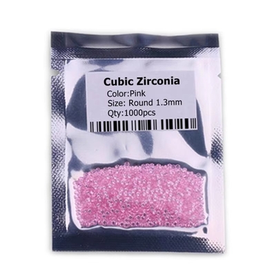 3A Qualität Rosa Farbe Großhandel Loose Edelsteine Runde Form 2mm 3mm Synthetische Kubik Zirkonia Custom Moissanite für Anhänger