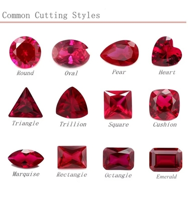 Prinzessin Quadrat Schnitt Synthetischer Rubin 5# Korund Loose Edelstein Moissanite Für Verlobungsringe