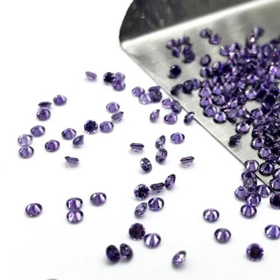 Großhandel 3A Farbe Cz Steine Kleine Größe Runder Schnitt 0,8 mm bis 3 mm Loser Edelstein Synthetische Kubik Zirkonia zum Verkauf