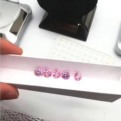 Fabrik Großhandel Pink Moissanite Diamant Runder Brillanten Schnitt 3,0 mm 12,0 mm VVS1 lose Moissanit Steine 4 Karat Ring