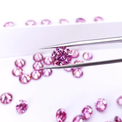 Fabrik Großhandel Pink Moissanite Diamant Runder Brillanten Schnitt 3,0 mm 12,0 mm VVS1 lose Moissanit Steine 4 Karat Ring