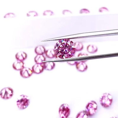 GRA-Zertifikat 1ct Rundschnitt 6,5 mm VVS1 Loser Moissanit Diamant in Weiß Rosa Gelb Champagner Blau Grün für Schmuck