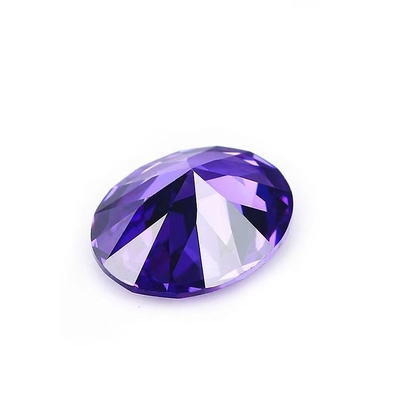 8x6mm Loser Edelstein Europäischer Maschinenschnitt Amethyst Farbe Oval Form Synthetische Kubik Zirkonia Schwarz