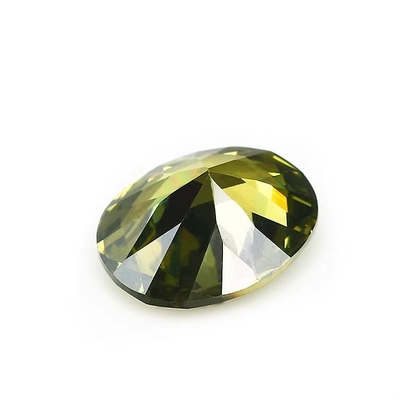 Moissanite Ohrringe Edelsteine Rosa Peridot Granat Gelb cz Steine Ovalform 12x10mm synthetische Kubikzirkonium für Ring
