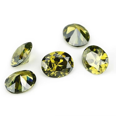 Moissanite Ohrringe Edelsteine Rosa Peridot Granat Gelb cz Steine Ovalform 12x10mm synthetische Kubikzirkonium für Ring