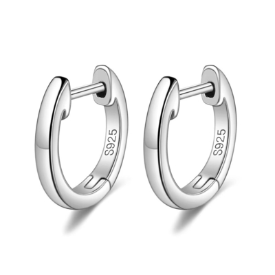 Goldplattiert 925 Sterling Silber Einfachmanschetten Ohrring Gold Vermeil Hoop Huggie Kleine Stud Ohrringe Frauen Schmuck