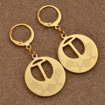 Mode-Studs Sterling-Silber-Ehrringe Schmuck anpassen 18K Gold Plattiert Mode-Brief-Ohrring