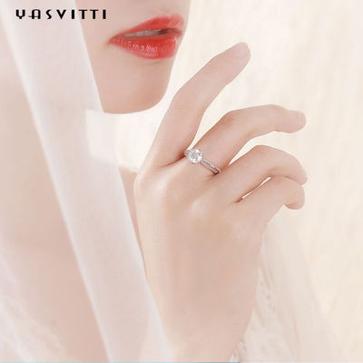 0.07oz 0.57in Sterling Silver Faith Ring ODM Rundschnitt Zirkon-Ring