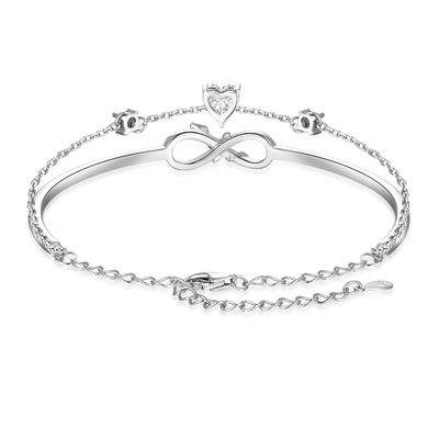 3A Crystal Sterling Silver Jewelry Bracelets