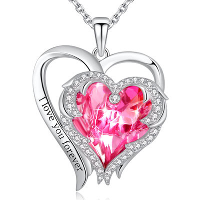 0.9x1.18in Herz-hängender Halskette SGS modischer Crystal Heart Pendant Liebes-0.22oz