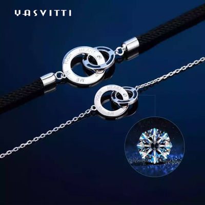 0.22m 0.1oz Sterling Silver Jewelry Sets Silver Kette und Armband-Satz ODM
