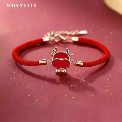 19.5cm Schnur-Armband ODM 2,9 Gramm-Sterling Silver Jewelry Bracelets Hearts CZ rotes