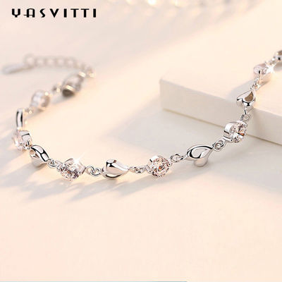 7.9in 4.6g Sterling Silver Jewelry Bracelets Sterling silbernes Herz-Armband ODM