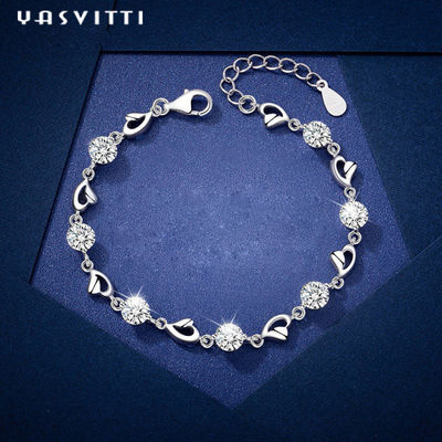 7.9in 4.6g Sterling Silver Jewelry Bracelets Sterling silbernes Herz-Armband ODM