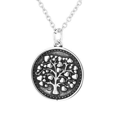 14.4in 10g Chroker Sterling Silver Necklace X18 Baum des Leben-Anhängers