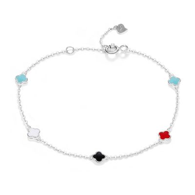 18cm Armband-Meerjungfrau-Endstück-Zirkon-Armband SGS Blatt-1.1g vier
