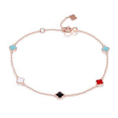 18cm Armband-Meerjungfrau-Endstück-Zirkon-Armband SGS Blatt-1.1g vier
