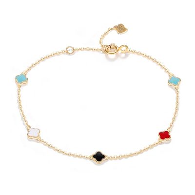 18cm Armband-Meerjungfrau-Endstück-Zirkon-Armband SGS Blatt-1.1g vier