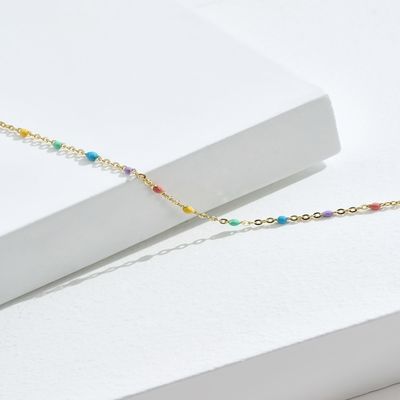 21.2cm 0,8 Gramm-Sterling Silver Rainbow Bracelet Unisex-Zirkon-Armband S925