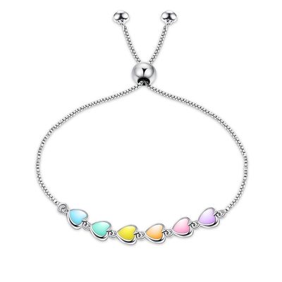 Ball-Schieber-Armband 0.14oz 8.3in Sterling Silver Slider Bracelets 5A CZ silbernes