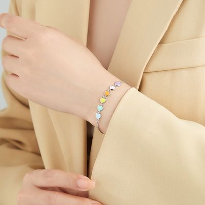 Ball-Schieber-Armband 0.14oz 8.3in Sterling Silver Slider Bracelets 5A CZ silbernes