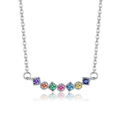 45.5cm 0.07oz Sterling Silver Necklace Chains 5A die Halskette der Zirkon-Männer