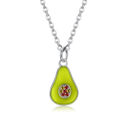 1.1x0.8cm 5A 17,7“ birnenförmiger hängender Sterling Silver Jewelry Necklaces 2.9g