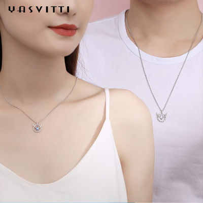 15.7in 8g Sterling Silver Jewelry Necklaces Lovers Rotwild-Geweih hängendes ODM