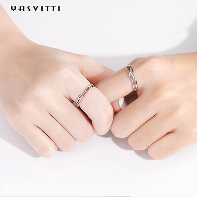 0.07oz 0.14cm Sterling Silver Jewelry Rings SGS Platin überzogener Sterling Silver