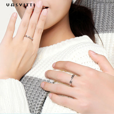 0.07oz 0.14cm Sterling Silver Jewelry Rings SGS Platin überzogener Sterling Silver