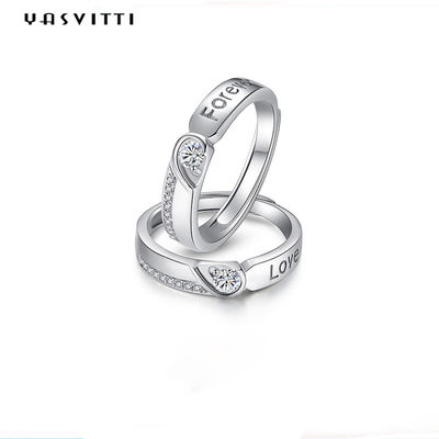 Hypoallergenic Ehering Zircon-Diamond Rings 0.21cm Paar-1.9g