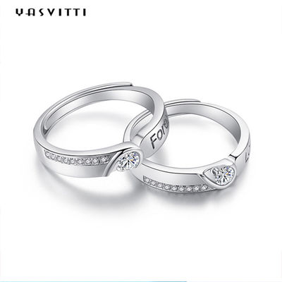 Hypoallergenic Ehering Zircon-Diamond Rings 0.21cm Paar-1.9g