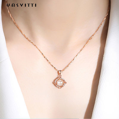 Perle Diamond Necklace 45.5cm Weihnachten8g Sterling Silver Jewelry Necklaces 14K 28mm