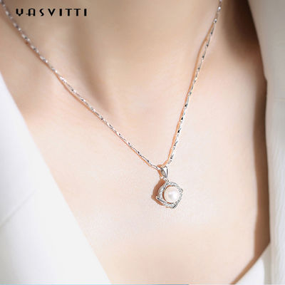 Perle Diamond Necklace 45.5cm Weihnachten8g Sterling Silver Jewelry Necklaces 14K 28mm