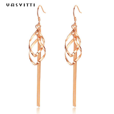 7.5x1.1cm böhmisches Ohrringe Soem Valentine Gold Earring Hooks Art-3.5g