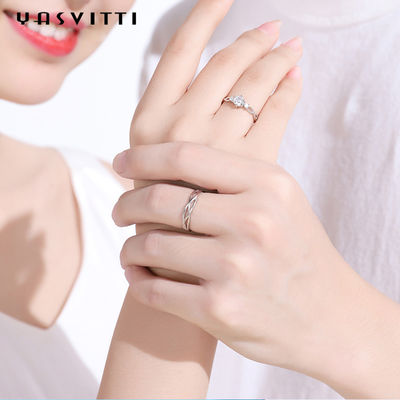 0.21cm 0.071oz Sterling Silver Jewelry Rings ODM-Bergkristall Zircon-Verlobungsring