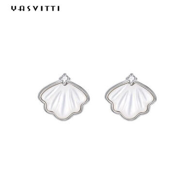 Gold 0.25oz 0.07cm Sterling Silver Earrings 14K überzog silberne Shell Earrings