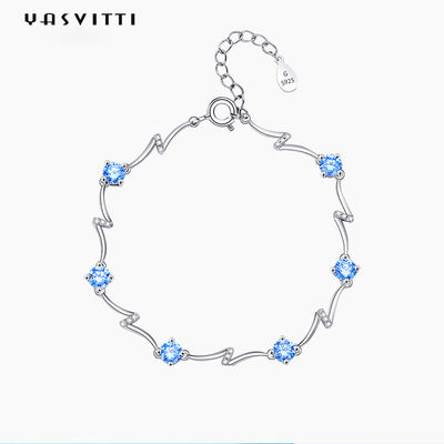 Armband-Armband SGS 0.14oz 0.2m Sterling Silver Jewelry Bracelets Fiancée justierbarer