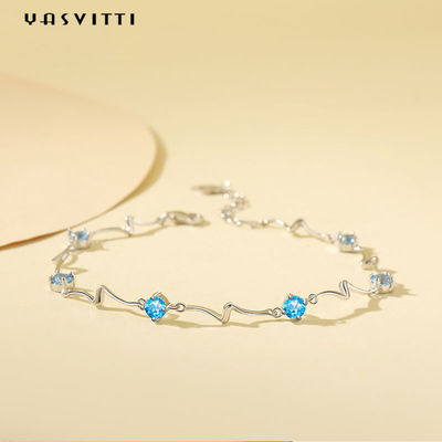 Armband-Armband SGS 0.14oz 0.2m Sterling Silver Jewelry Bracelets Fiancée justierbarer