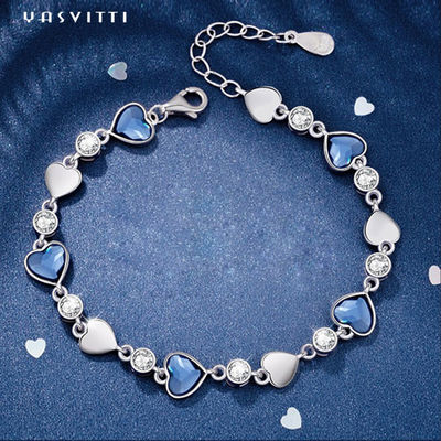 0.19m 0.83in Sterling Silver Jewelry Bracelets Weinlese-silbernes Charme-Armband ODM